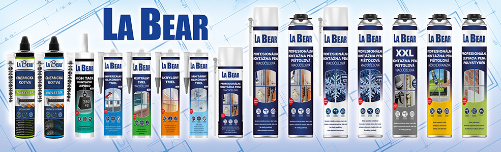 LABEAR montážne peny, silikóny a chemické kotvy